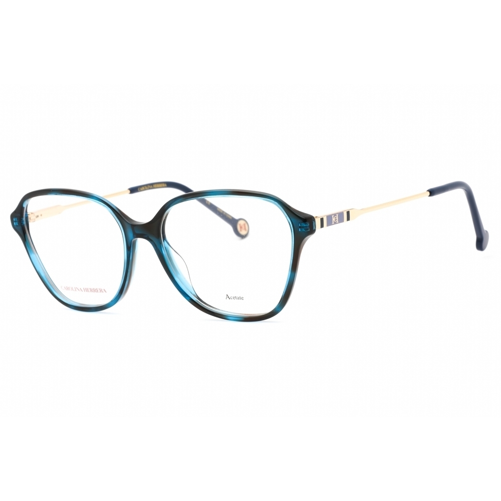 NWT Carolina Herrera HER-0117-JBW-55 Blue Havana Round Eyeglasses